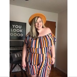 3x Rue 21 Striped Rainbow Romper